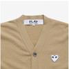 Comme DeS GarconS P1n066 2 Play White Heart Wafen Men S Cardigan