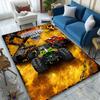 Monster Truck Graphic Print Area Rug, Multi-functional Office Chair Sofa Carpet, Easy Clean Carpet for Home and Living Spaces