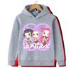 Moletons Blusas com Capuz Meninas Estampa de Desenho Animado Confortável Moletom Infantil Pulôver Casual para Meninas Roupa Esportiva da Moda Roupas Infantis