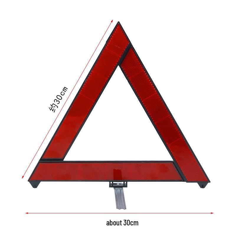 

Car Fault Warning Triangle with Red Reflective Tripod - National Standard