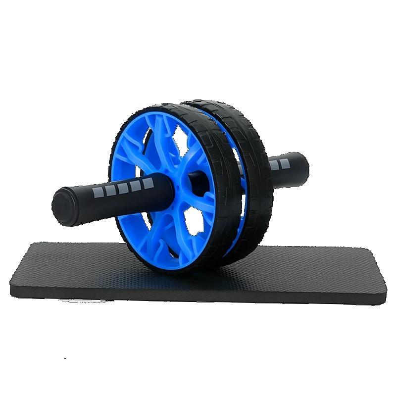 Double Round Abdominal Exercise Wheel, Including Kneeling Pad, Home Fitness Equipment for Core Abdominal Training, for Gift