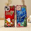 Ae109 Happy New Year Merry Christmas Art Electroplated TPU Phone Cases for Samsung A54 A12 A14 S22 S23 S24 Ultra A55 A15 Four Corner Protection Cover
