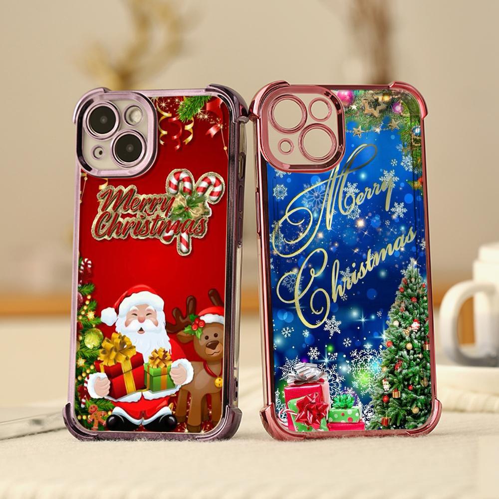 Чехлы для телефонов Ae109 Happy New Year Merry Christmas art из гальванизированного — фото 3