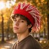 Knitted Beanie with Dangling Yarn Strands Full-Coverage Dread