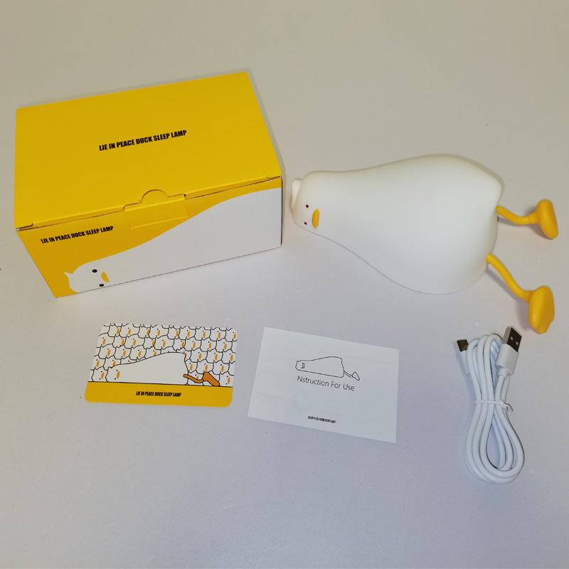 Duck Night Light: Children's Silicone Rechargeable Bedside Lamp