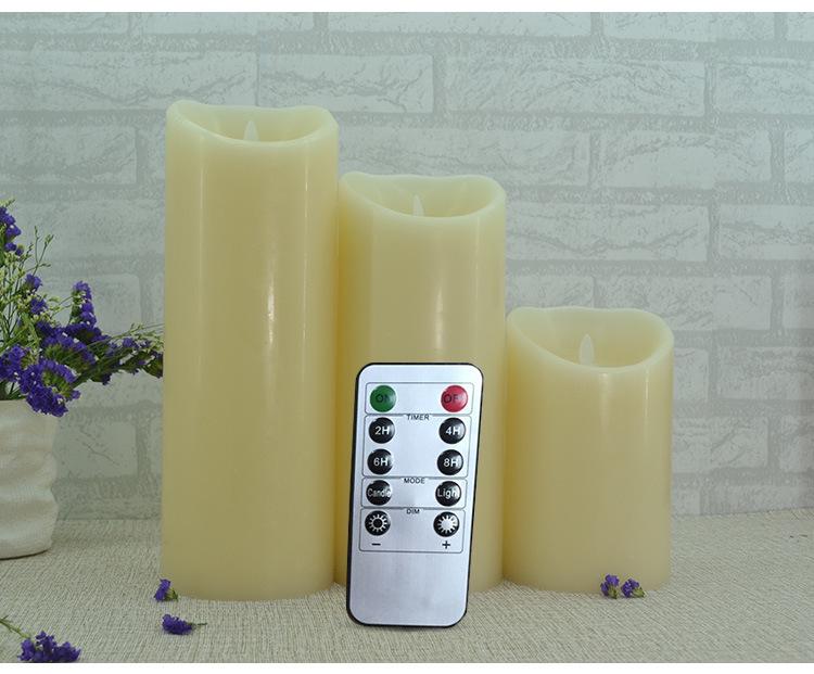 Rechargeable 10-Button Remote Control LED Candle with Swing Flame Simulation for Romantic Proposals and Parties