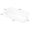 Rectangular Acrylic Snack Dish - Transparent Plastic Fruit Plate for KTV Bars
