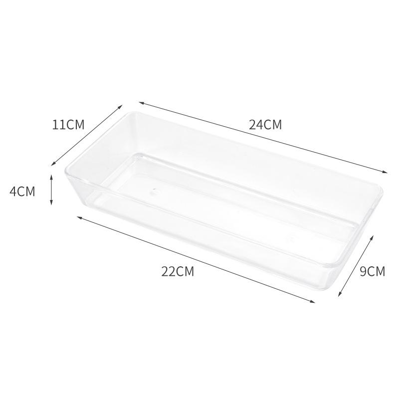 Rectangular Acrylic Snack Dish - Transparent Plastic Fruit Plate for KTV Bars