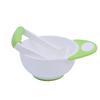 2Pcs/Set Manual Baby Food Fruit Masher Bowl Grinder Grinding Rod Feeding