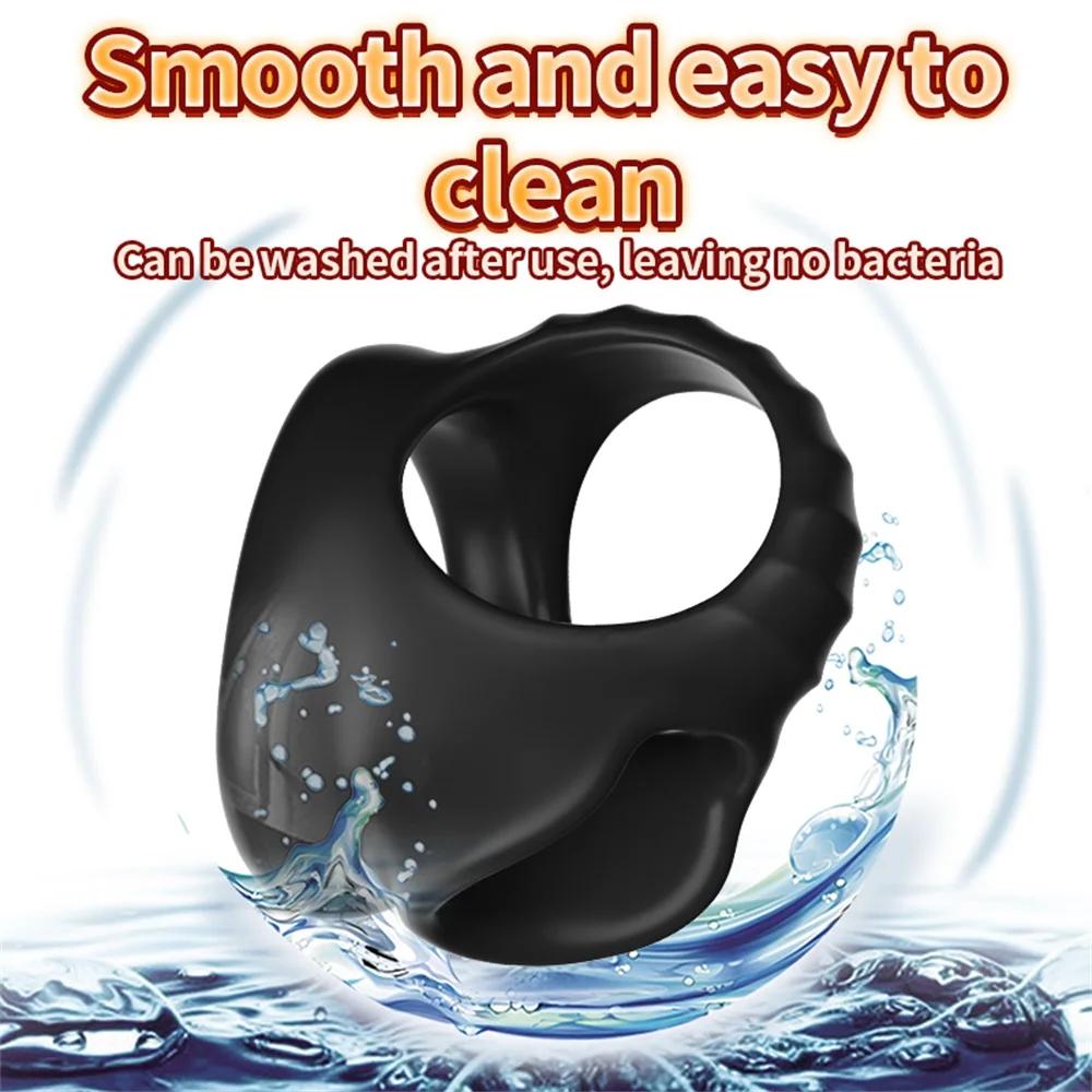 Newest Cock Ring Penis Ring SM Scrotal Bind Chastity Cage For Men Longer And Harder Erection Delay Ejaculation Toy On Couple Sex