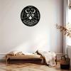 Celtic Two Owls Metal Wall Decor Black Symbolic Design for Living Room Study Bar St Patrick Day Halloween Gift