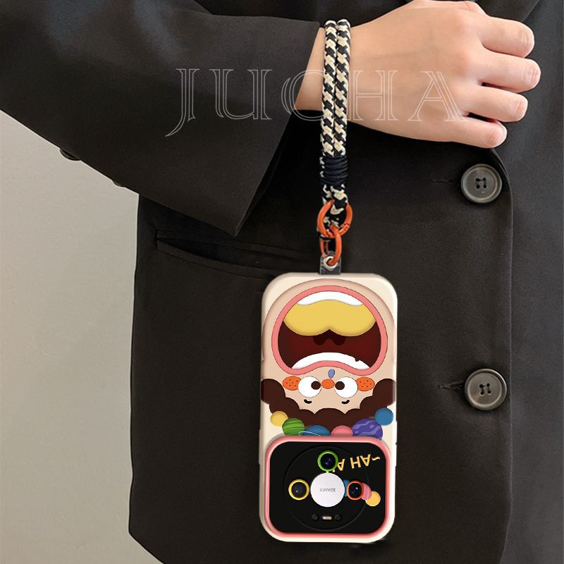 Applicable To Huawei Mate80pro Mobile Phone Case with Lanyard HUAWEImate80 Cartoon New Funny Woman