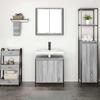 2 Piece Bathroom Furniture Set Grey Sonoma Particleboard