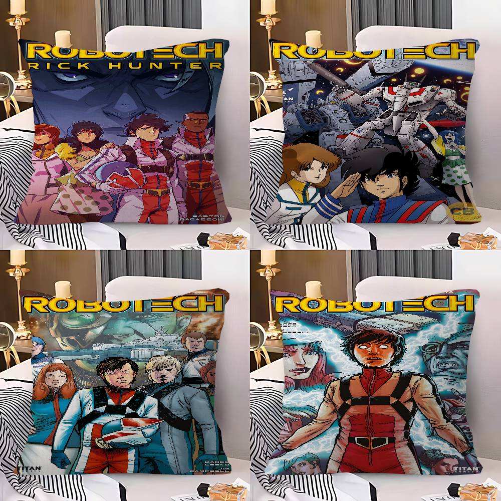 Anime R-Robotech Pillowcase Toon Gift Cushion Cover Bedroom Home Sofa Chair Seat Decor Pillow Case