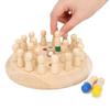Dřevěná Memory Match Chess Game Stolní vzdělávací dětská stolní hra