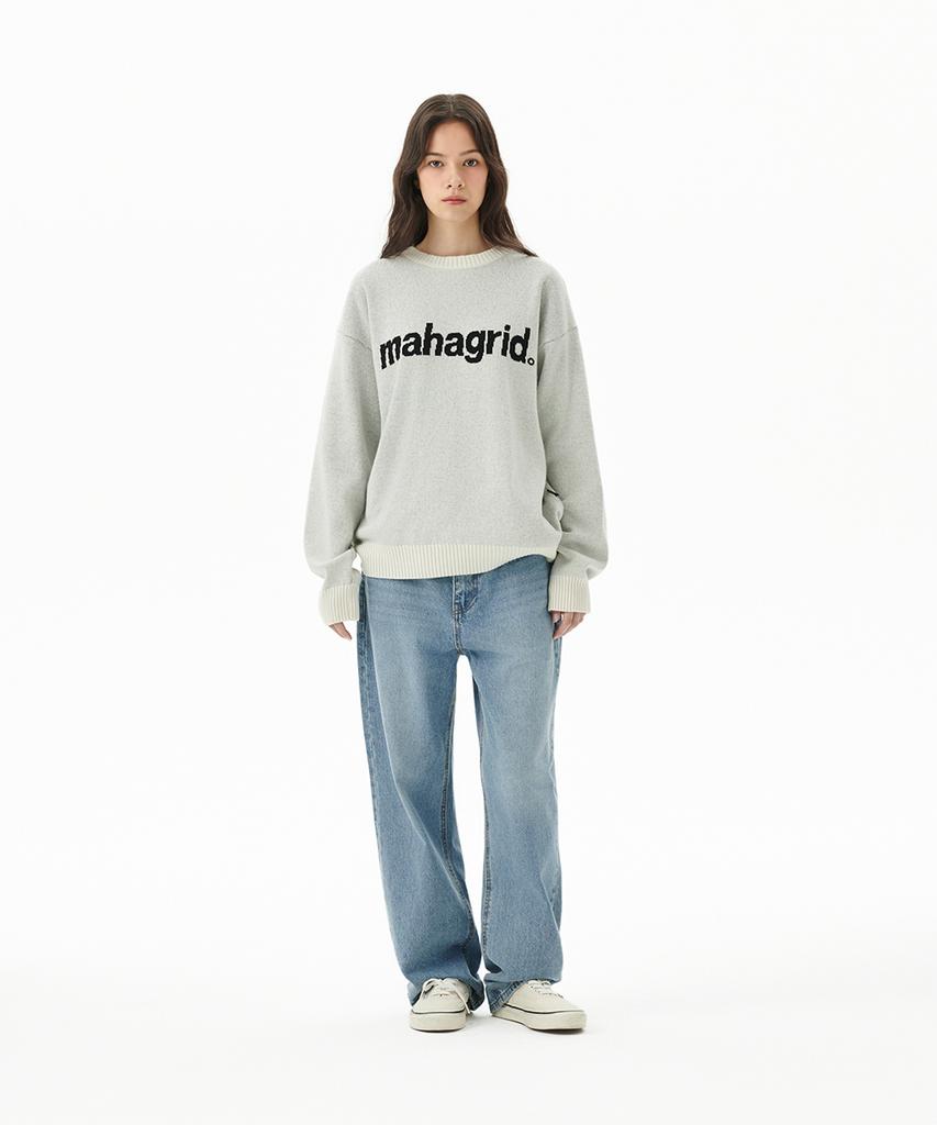 MAHAGRID Basic Logo Knit Sweater Ivory(Mg2Efmk620A)