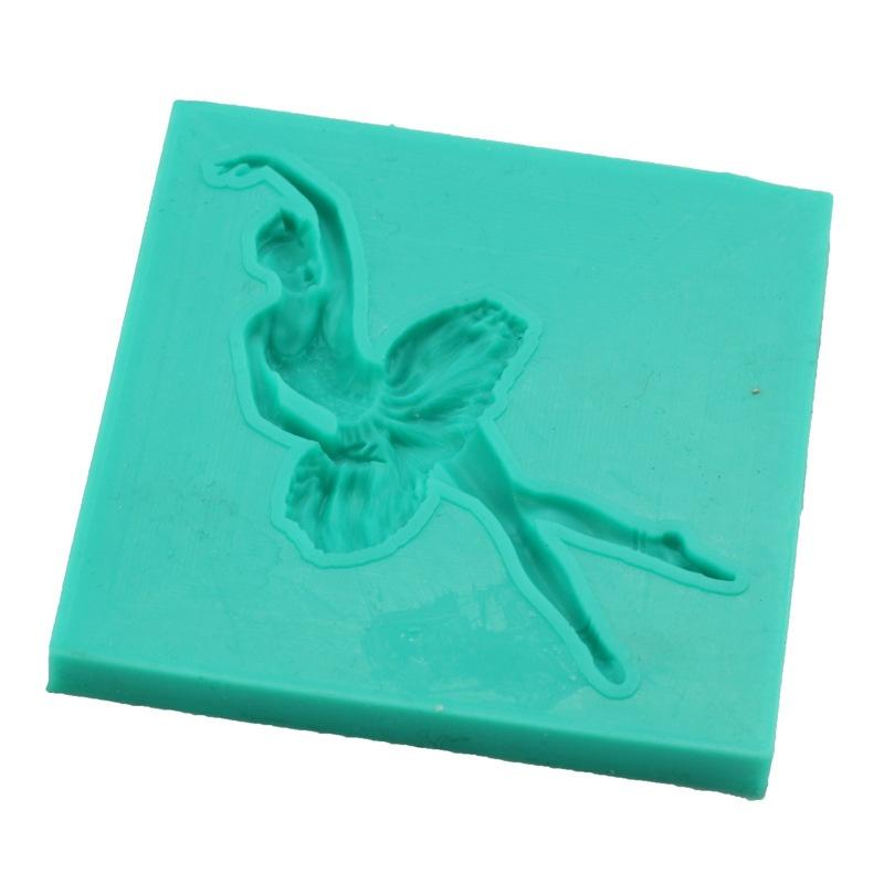 New Ballet Girl Dance Shape Silicone Cake Decorating Molds Lace Chocolate Cake Mould for Party Wedding