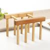 Bamboo Bowl Organizer Flatware Rack Drain Dish Drainer Storage Shelf Plate Stand Pot Lid Holder