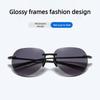 Rimless Frog-Eye Frame Presbyopia Sunglasses TR90 Frames Bifocal for Distance and Near Vision Outdoor Shades Reading Glasses