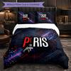 France Football Pattern 3 Pieces Bedding Set Soft Microfiber Duvet Cover with Pillow Cases for Bedroom