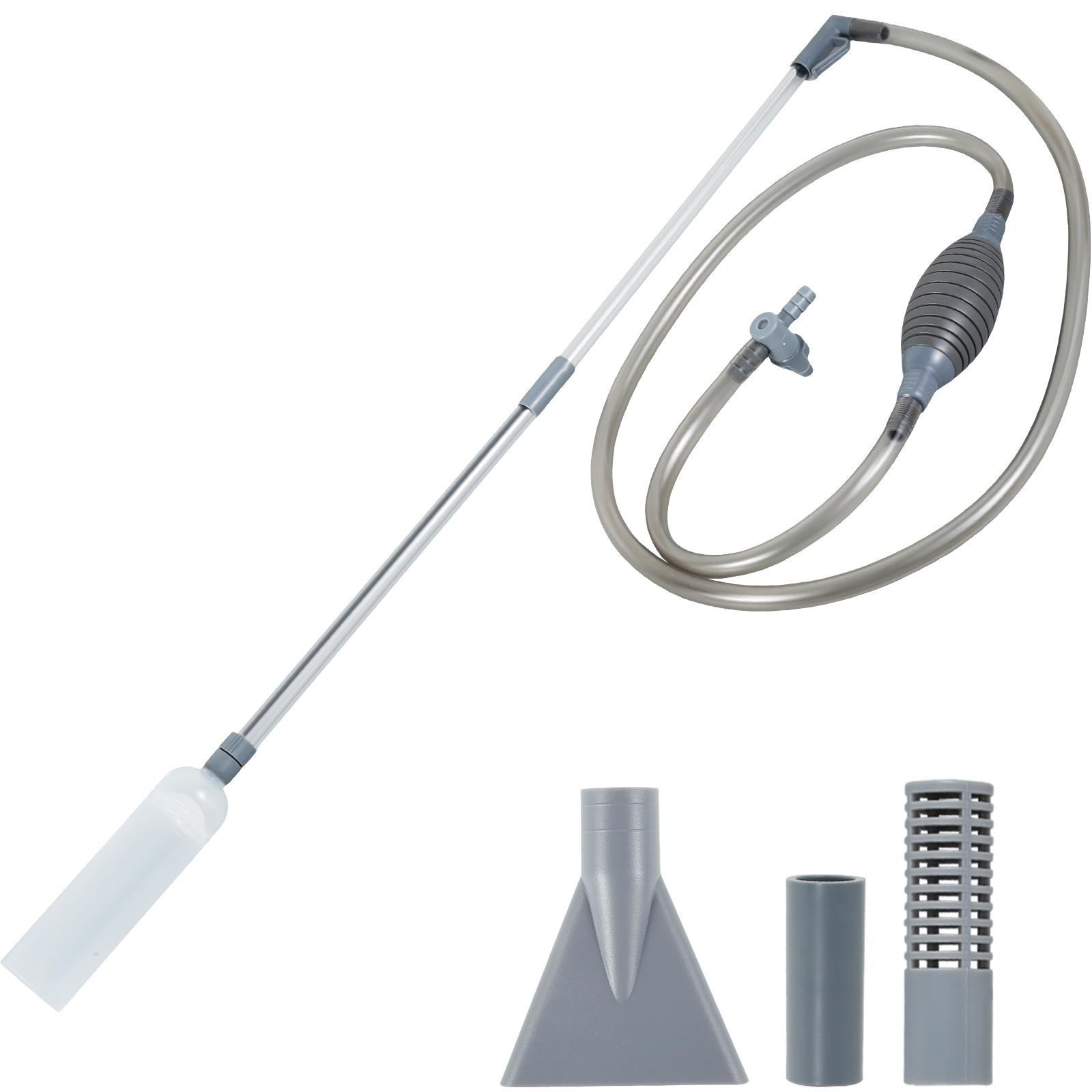 

Hot Tub Vacuum Cleaner Manual Handheld 10ft Swimming Pool Vacuum Cleaner Portable Universal Fish Tank Cleaning Tool сірий