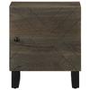VidaXL Bedside Table Black 40x33x46 Cm Solid Mango Wood, Side Table, Bedside Cabinet, Side Table for 4017680