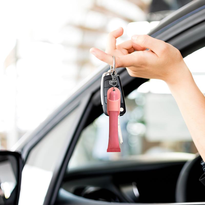 Portable Lip Balm Keychain Cap Holder Portable Holder No Lipgloss Included For Lip Balm Bag Pendant Makeup Tool Accessories