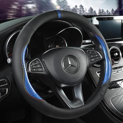 TATACLEA Coprivolante per Auto in Fibra di Carbonio e PU e Copertura, Incollato, 38 cm, Confortevole, Elegante, Durevole, Antiscivolo (blu)