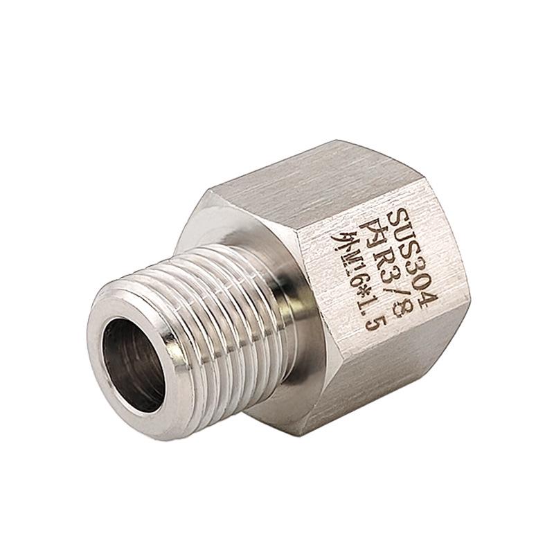 

Female R3/8 BSPT to Male M16x1.5 Stainless Steel Threaded Reducing Adapter