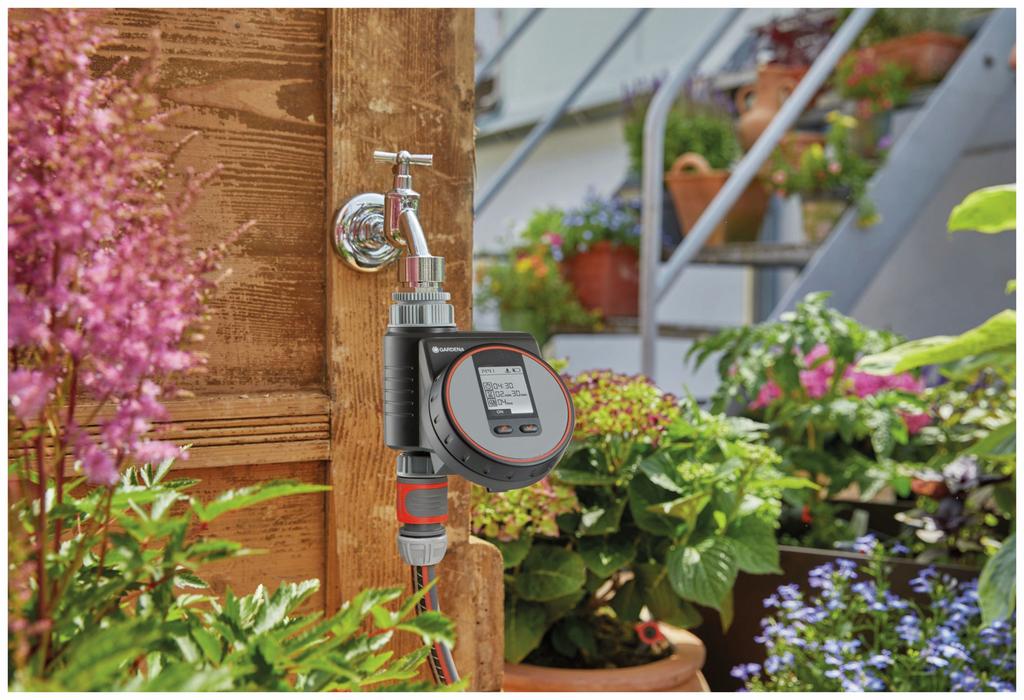 GARDENA 1890-20 Garden Water Timer Battery Powered Gray/Black