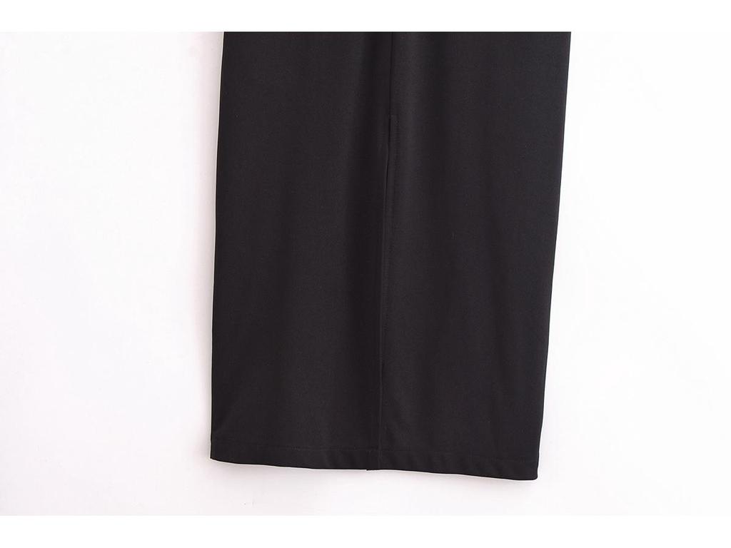 2024 Winter Women's European & American Style Slim Sleeveless Long Hollow Dress