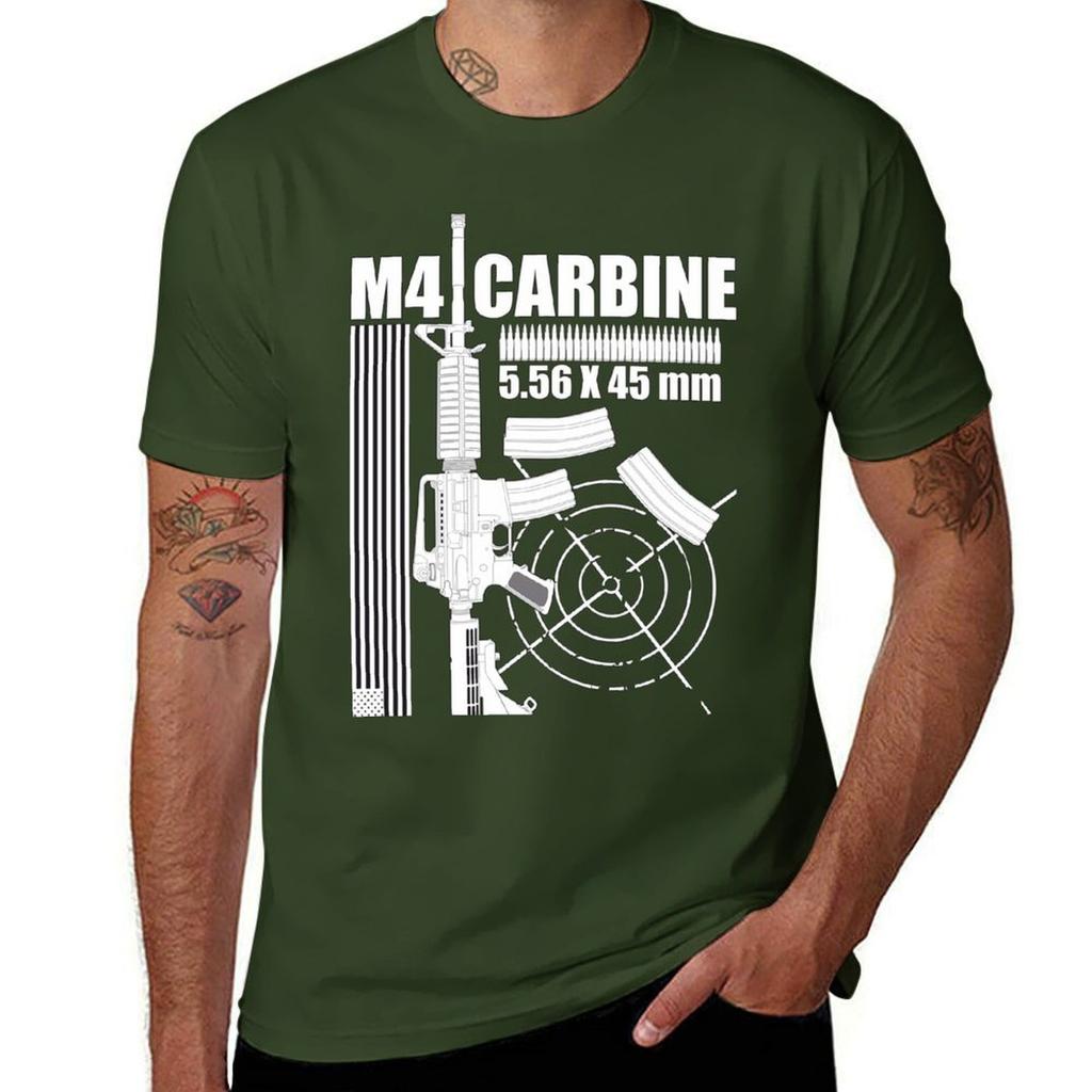 M4 Carbine T-Shirt quick drying plain boys animal print anime Men's cotton t-shirt