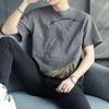 Summer Fashion Vintage Printing Pullover Cotton T-shirt Men Short Sleeve Casual All-match Tee Top