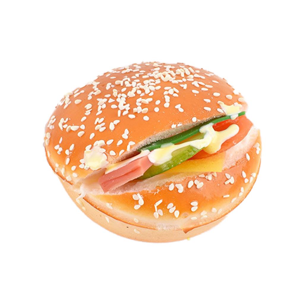 Imitation Hamburger Bread Models Artificial Food Bread Model PU Texture Perfect for Home Decor and Party Displaying