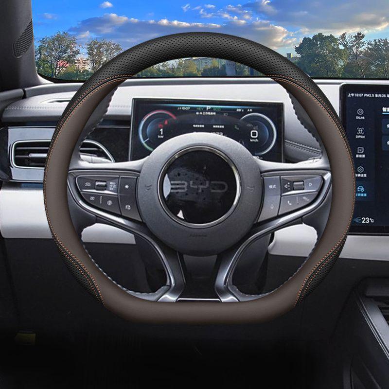 For BYD Seal 06 DM-i TOURING 2026 2026 Car Steering Wheel Cover Wrap Leather Ultra-thin Anti Slip Car Handle Covers Accessories