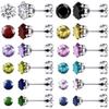 Zircon Claw Stud Earrings: Titanium Steel, Stainless Steel, Summer Style, Women's Piercing, Unique Bone Nail Design.