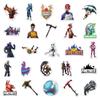 50pcs Fortnite Waterproof Sticker Graffiti Game Character Scooter Gaming Handbooks Computer Ornament Sticker Long Lasting