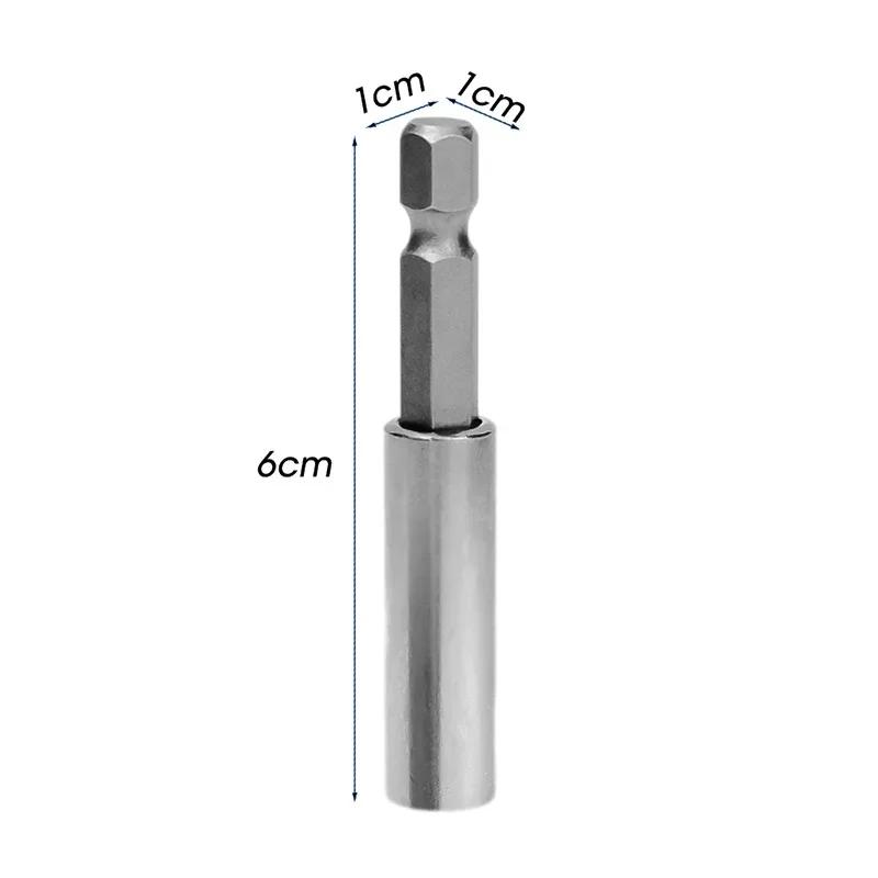 1/20x Magnetic Screwdriver Bit Holder Set Hex Shank Extension Carbon Steel Quick Release Drill Bit Adapter for Screws and Nuts