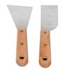 2Pcs Putty Scraper Stainless Steel Paint Scraper Set with Wood Handle Engraving Spackle Drywall