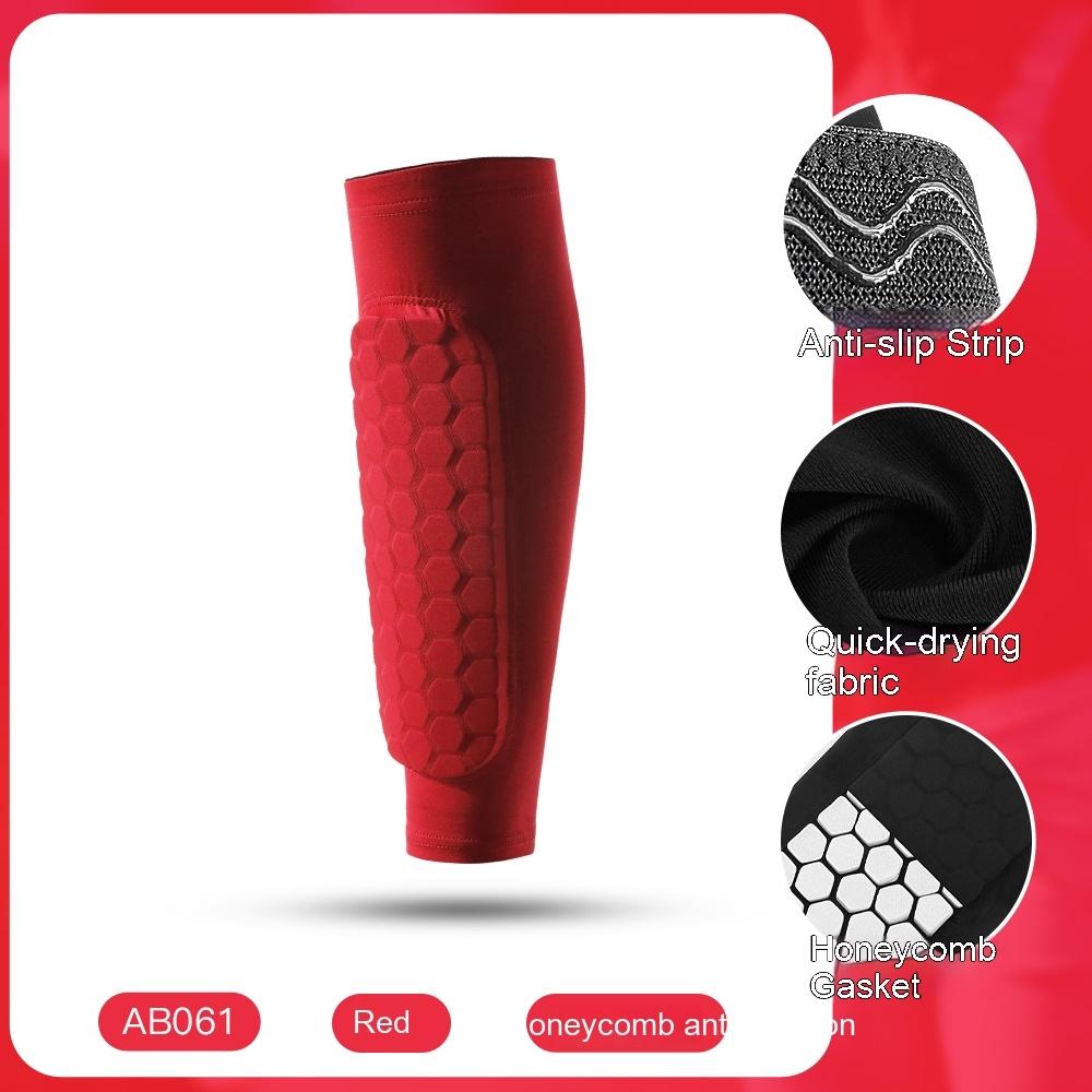 1/3 Pcs Leg Sleeves Shin Guards Shockproof Honeycomb Nylon Support Sock Shin Protector Soccer Gear Soccer Shields Sports Legging