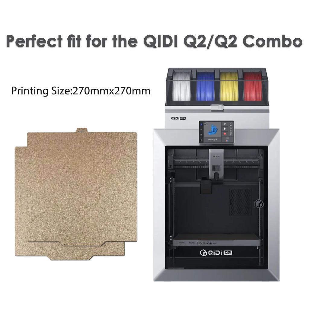 For QIDI Q2 Build Plate QIDI Q2 Pei Sheet 270x270MM Smooth Plate PEO PET Carbon Fiber for QIDI Q2 Plate 3D Printer Accessory
