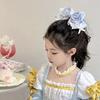 Cute Solid Bow Lace Pearls Chain Hair Clip For Girls Sweet Hair Ornament Princess Headband Hairpin Fashion Hair Accessories