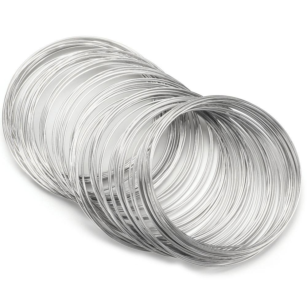 100pcs 55mm Diameter Memory Steel Wire Metal Material Spiral Jewelry Wire  DIY Jewelry Making