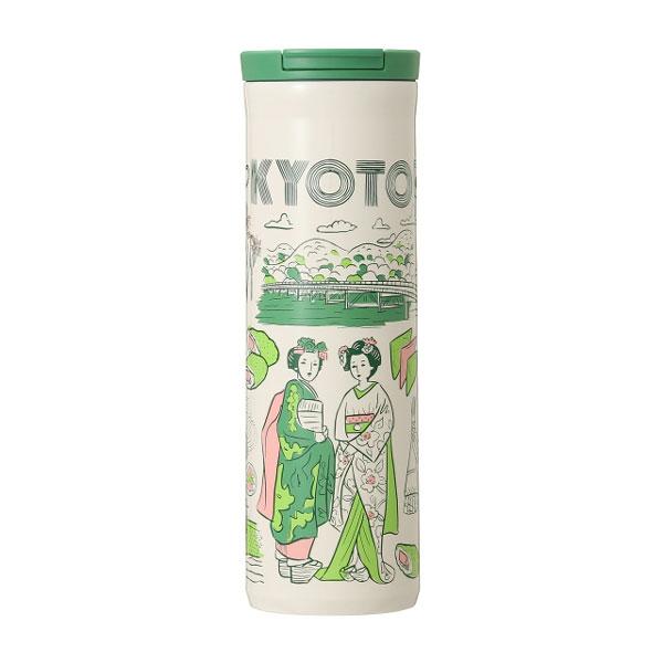 Starbucks paper bag box included tumbler coffee Japan limited Kyoto stainless bottle Been There Series my kimono maiko geisha Kamo River regional gift