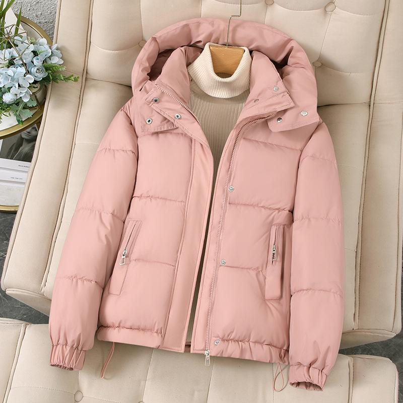 Women's Hooded Down Jacket - Short, Thickened, Trendy Korean Style for Petite Winter 2026