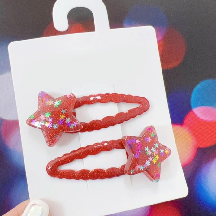 Unique Glitter Star Shaped Small Hair Clip Adorkable Glitter Hair Barrettes Hair Adornment Hair Ornaments