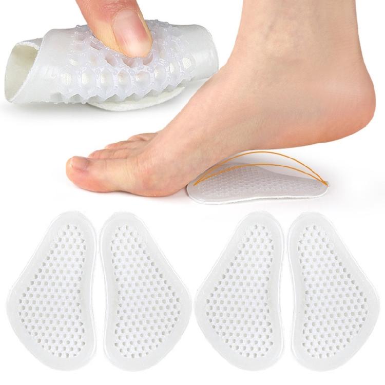 2 Pairs Arch Support Insoles Breathable Cushioned Forefoot Protectors Pad For Women Men Daily Work and Flat Feet Relief