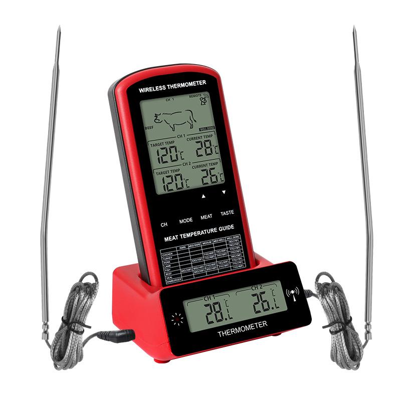 Wireless Dual Probe BBQ & Oven Meat Thermometer for Home Cooking