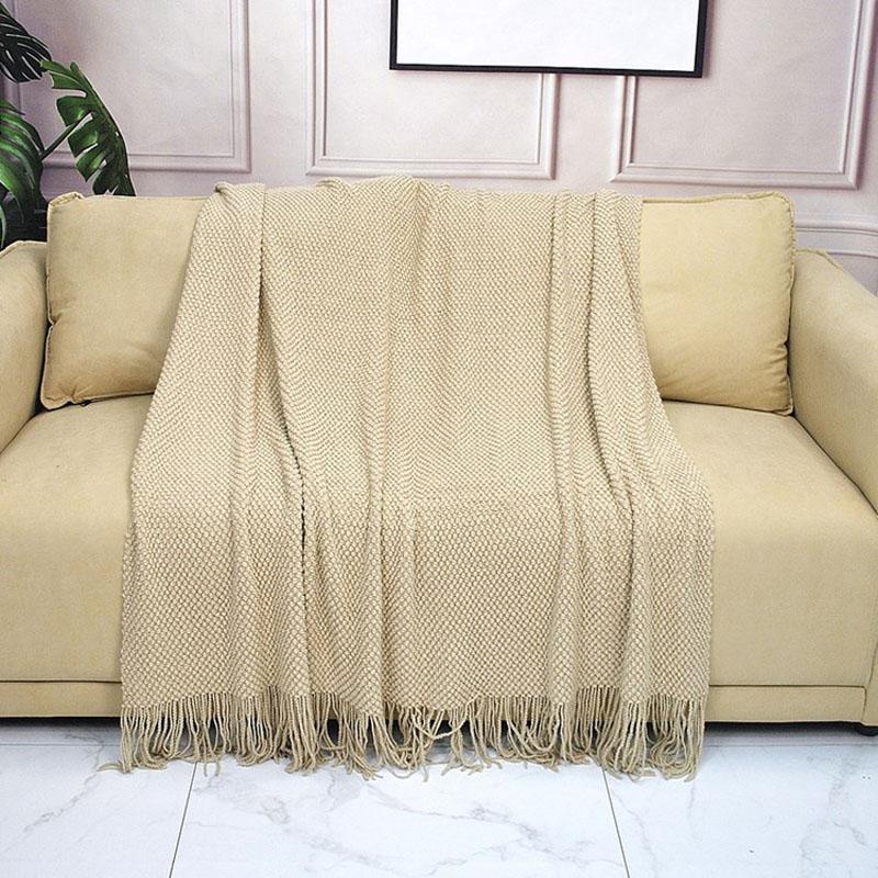Nordic Knitted Blanket For Bed Thicken Winter Warm Sofa Cover Soft Plaid Bedspread Bed Sofa Decorative Throw Blankets Tapestrape