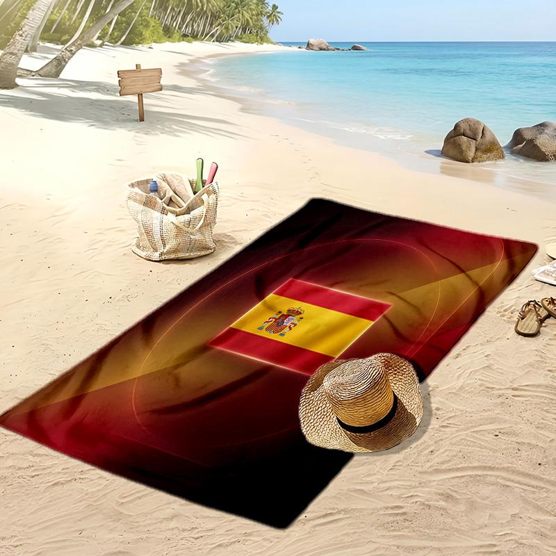 Asciugamano da Spiaggia Stampa Calcio Spagna Asciugatura Rapida Super Assorbente Morbido Asciugamano da Bagno per Nuoto Spiaggia Viaggio Souvenir Regalo